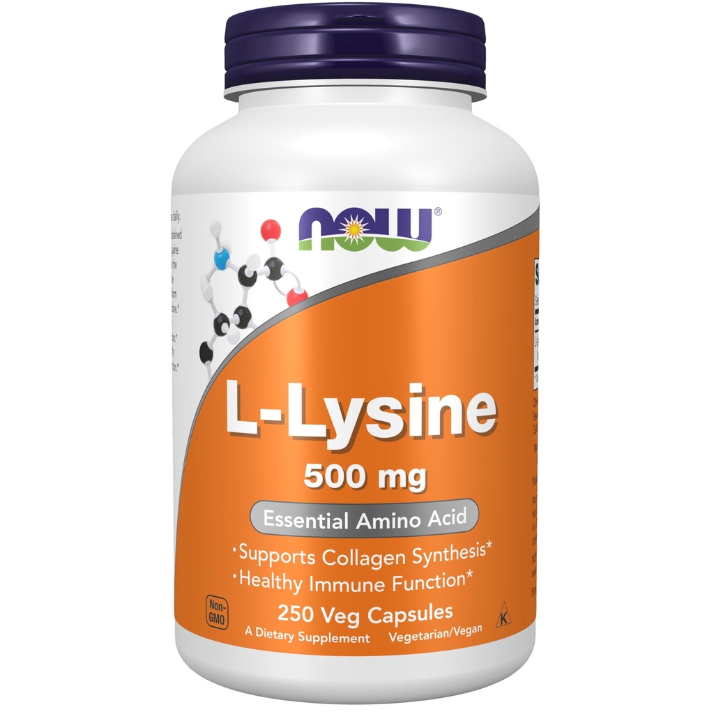 AHORA L-lysine 500 mg, 250 cápsulas