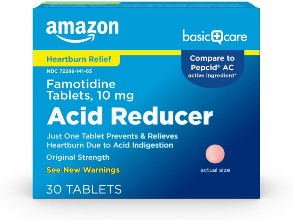 Cuidado básico Reductor de ácido Tablas de Famotidina 10 Mg, 30 Conde