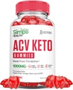 Simpli Health Keto ACV Gummies Advanced Formula 1000MG Ketonature Keto Gummies Apple Sider Vinegar Formulado con Pomegranate Beet Juice Powder B12 Vegan Non GMO 60 Gummys