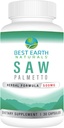 Best Earth Naturals Saw Palmetto 500 mg para apoyar el cabello, próstata, Urinary Tract 30 Conde