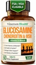 Glucosamine Chondroitin MSM Suplemento – Advanced Joint Supplements for Men and Women w/Glucosamine Sulfate 1000mg, Condroitin Sulfate &amp; MSM, Vitamina B12 y Más para la salud conjunta – FSA Eligible