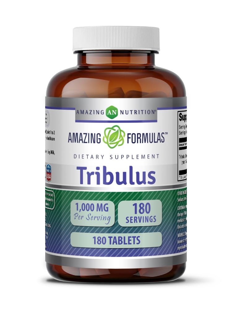 Amazing Formulas Tribulus Extracto Suplemento  1000 Mg Por Serving TEN 180 Tablets ← Non-GMO TEN Gluten Free TEN Made in USA