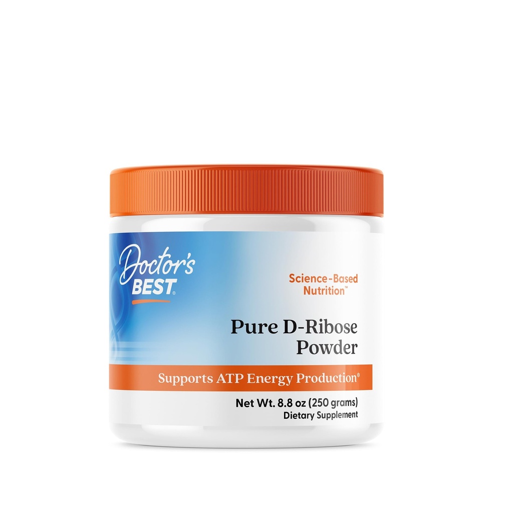 El mejor D-Ribose del médico con Bioenergía Ribose, No GMO, Vegan, Gluten Free, Energía Mejora, 250g, 8.8 Ounce (Pack of 1)