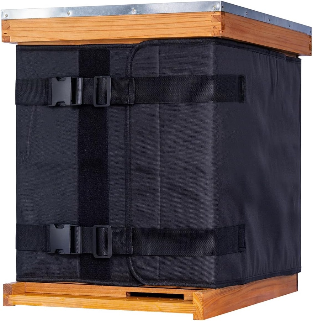 MayBee Winter Bee Hive Wrap for 10 and 8 Frame Beehives, 600D Oxford Cloth Adjustable Beehive Wrap for 2 Deep Hive Boxes, impermeable, impermeable, ligero, reutilizable, 76.8" x 18.1"