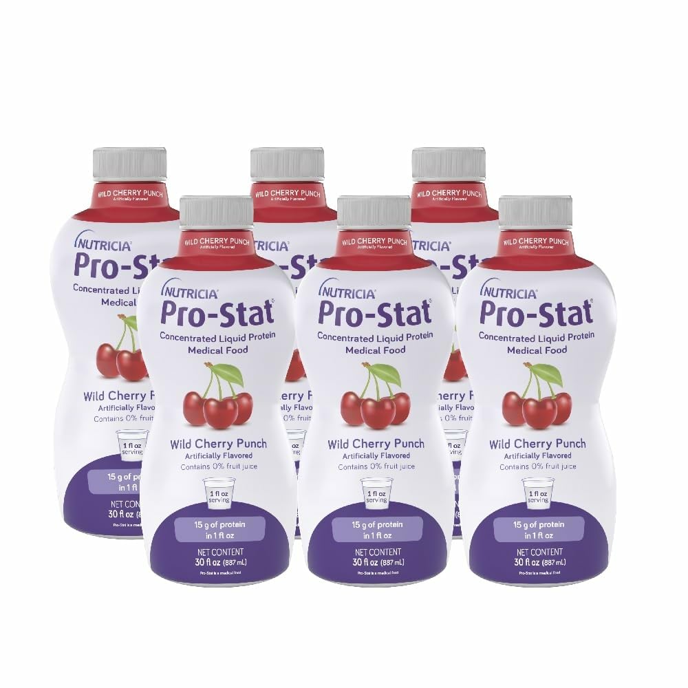 Pro-Stat Concentrated Liquid Protein Medical Food - Wild Cherry Punch, 30 Fl Oz Bottle (Caso de 6)