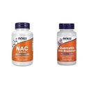 Ahora Suplementos, NAC (N-Acetyl Cysteine) 600 mg con Selenium &amp; Molybdenum, 100 Veg Capsules " Ahora Quercetina con Bromelain - 60 Veg Capsules