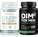 SMNutrition Men's DIM Supplement with Calcium D-Glucarate TEN Male Hormone Balancing Bundle with DIM Complex for Men (60 Servings) and Vegan Gluten Free Non-GMO CDG Supplement (90 Servings)