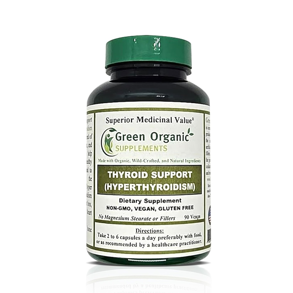 Suplementos ecológicos Tiroideos " Hipertiroidismo, Alta Absorbable, No GMO, Libre de gluten