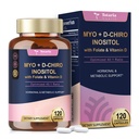 Totaria Myo-Inositol & D-Chiro Inositol Suplemento Cápsulas 3075mg, Plus Multivitamina Vitamina D3, Folate, Ideal 40:1 Ratio - Saldo hormonal para la mujer " Ovarian " Apoyo Silencio Vegan, No GMO - 120 Cápsulas