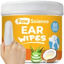 Wipes para el limpiador de oídos de perros – Esposas para perros y gatos – Limpieza, calmante, " Orejas de la picazón desodorantes – Solución para el alivio del oído de mascotas