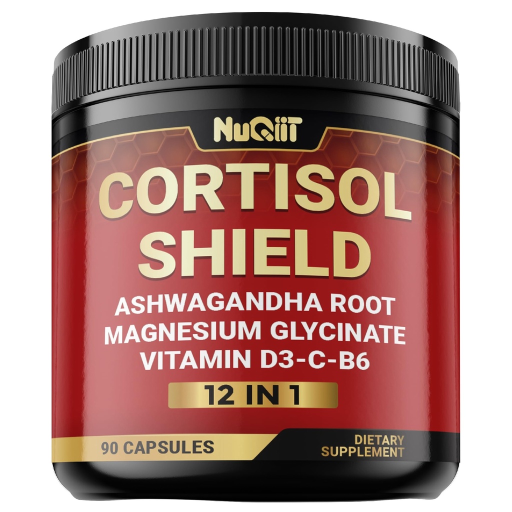 12in1 Escudo de cortisol - Ashwagandha y Magnesio &amp; 10 Más - 90 cápsulas