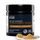 Four Leaf Rover Dog Liver Support - with Organic Milk Thistle & Mushrooms - with Kidney Support - Detox &amp; Cleanse - Veterinarian Formulated