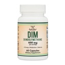Suplemento DIM para Mujeres y Hombres (Suplemento de bloqueo de estrógeno de Diindolylmetano, Tratamiento de acné hormonal, Equilibrio hormonal para mujeres) 400 mg Servimientos, 200 mg por cápsula, 60 cápsulas por madera doble