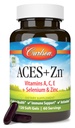 Carlson - ACES + Zn, Vitaminas A, C, E + Selenium " Zinc, Cellular Health " Immune Support, Antioxidant, 120 Softgels