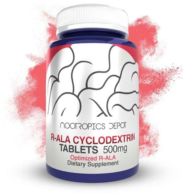 Nootropics Depot R-ALA Cyclodextrin Complex Tablets ← Optimized R-Alpha Lipoic Acid Silencio 30 Conde