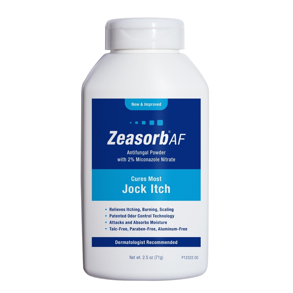 Zeasorb AF Jock Itch Powder, Super Absorbent, Scaling, " Burning Relief, 2.5 Oz
