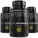 (3 Botellas) 15 mg Zinc Glycinate de Albion® 6 Minerales Bisglycinados Esenciales, Manganeso, Borón, Cromo, Selenio, Molibdeno Suplemento 90 Cápsulas Veganas de base vegetal