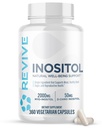 Revive MD Inositol Supplement for Men &amp; Women - Mood Support, Hormonal Balance, Healthy Blood Sugar &amp; Reproductive Health - Vegan-Friendly, Gluten-Free - 360 Vegetarian Capsules - 180 Servings