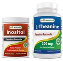 Best Naturals Inositol Powder 1 Lb &amp; L-Theanine 200mg