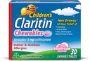 Claritin 24 horas Alergía Chewables para niños, Alivio de la Alergia No Duros, 30 Cuenta