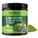NATURELO Greens Superfood Powder 240 Grams, Mixed Berry - Supports Energy, Immunity and Detox - Incluye Spirulina, Wheat Grass and Organic Greens for Whole Food Nutrition