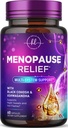 Suplementos de menopausia para Mujeres con Cohosh Negro - Natural, Leve Flash caliente, Sudaderas nocturnas &amp; Apoyo hormonal, Alivio de la menopausia con Dong Quai, Energía &amp; Balance, No GMO &amp; Gluten Gratis - 60 cápsulas