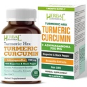 Suplemento Turmérico Hrx- Immune Suplemento, Metabolismo Booster Joint Support Suplemento con Turmeric Curcumin, Boswellia, Curcuma " Black Pepper Extract - 60 cápsulas