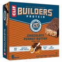 CLIF BUILDERS Protein Bares - Chocolate Peanut Butter Flavor - 20g Plant Based Protein - Gluten Free - Non-GMO - Low Glycemic - No Artificial Sweeteners - 2.4 oz. (6 Pack)
