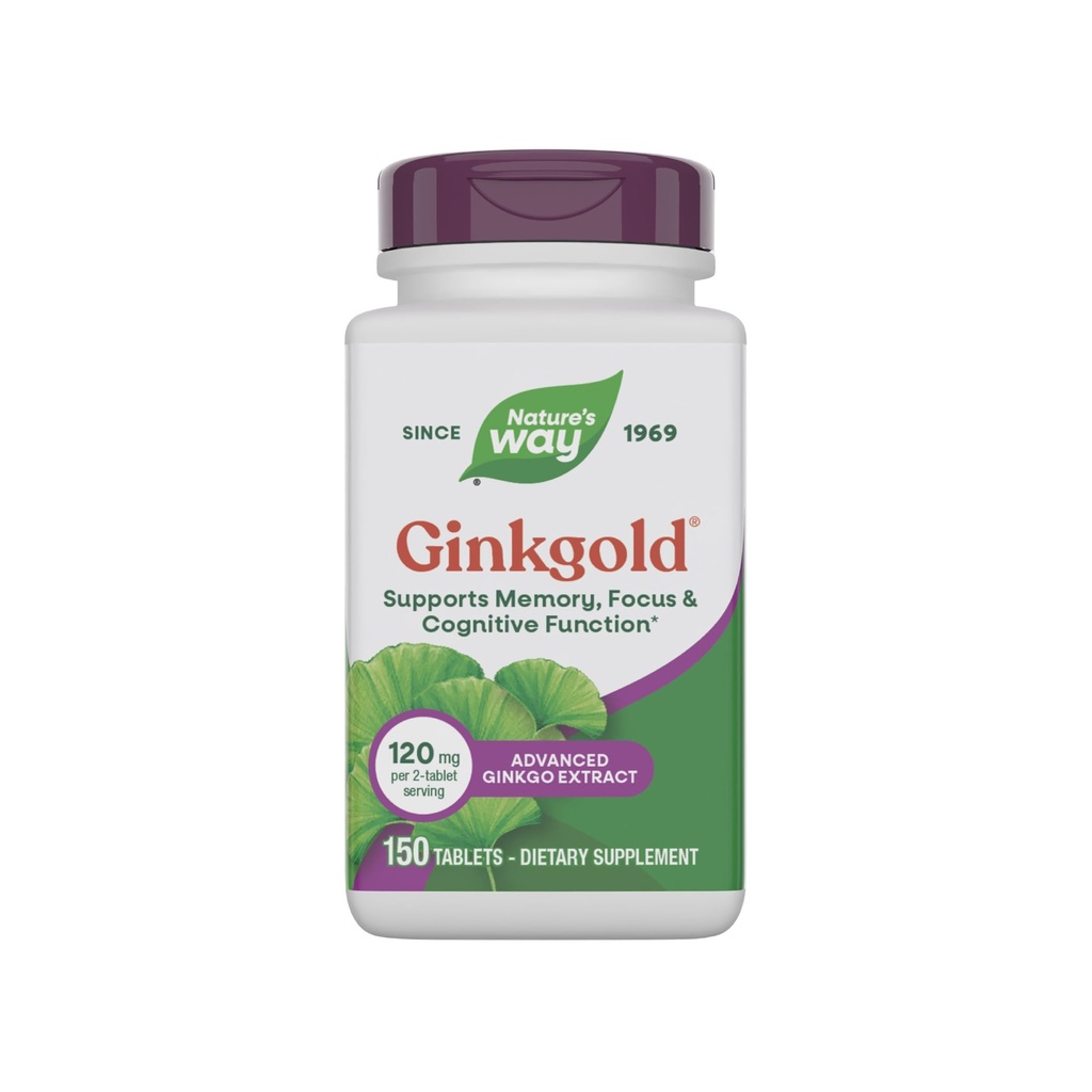 Camino de la Naturaleza Ginkgold Advanced Ginkgo Extract, Supports Memory, Focus " Cognitive Function*, Ginkgo Biloba Extract, 150 Tablets (Packaging May Vary)