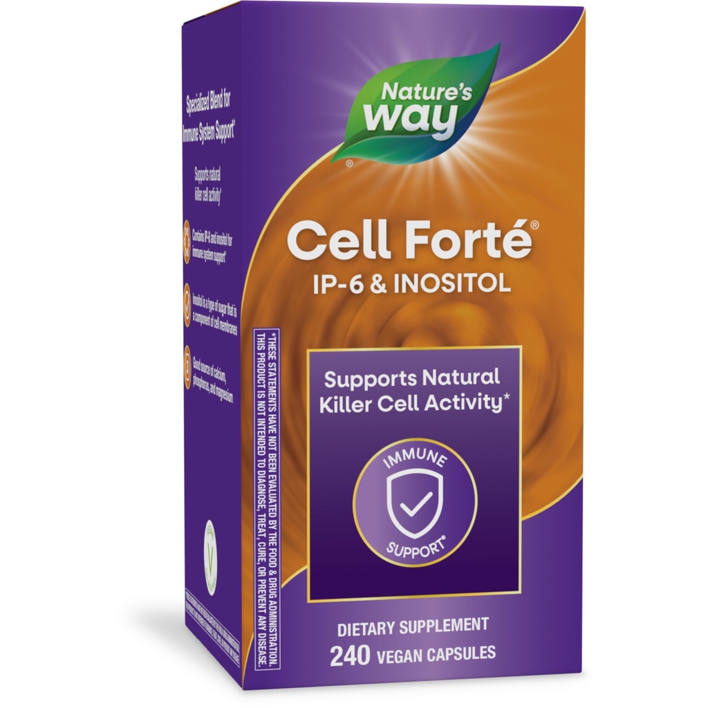 Forté IP-6 &amp; Inositol Immune Support Supplement with Calcium, Phosphorus, and Magnesium*, Gluten-Free, Vegan, 240 Capsules (Packaging May Vary)