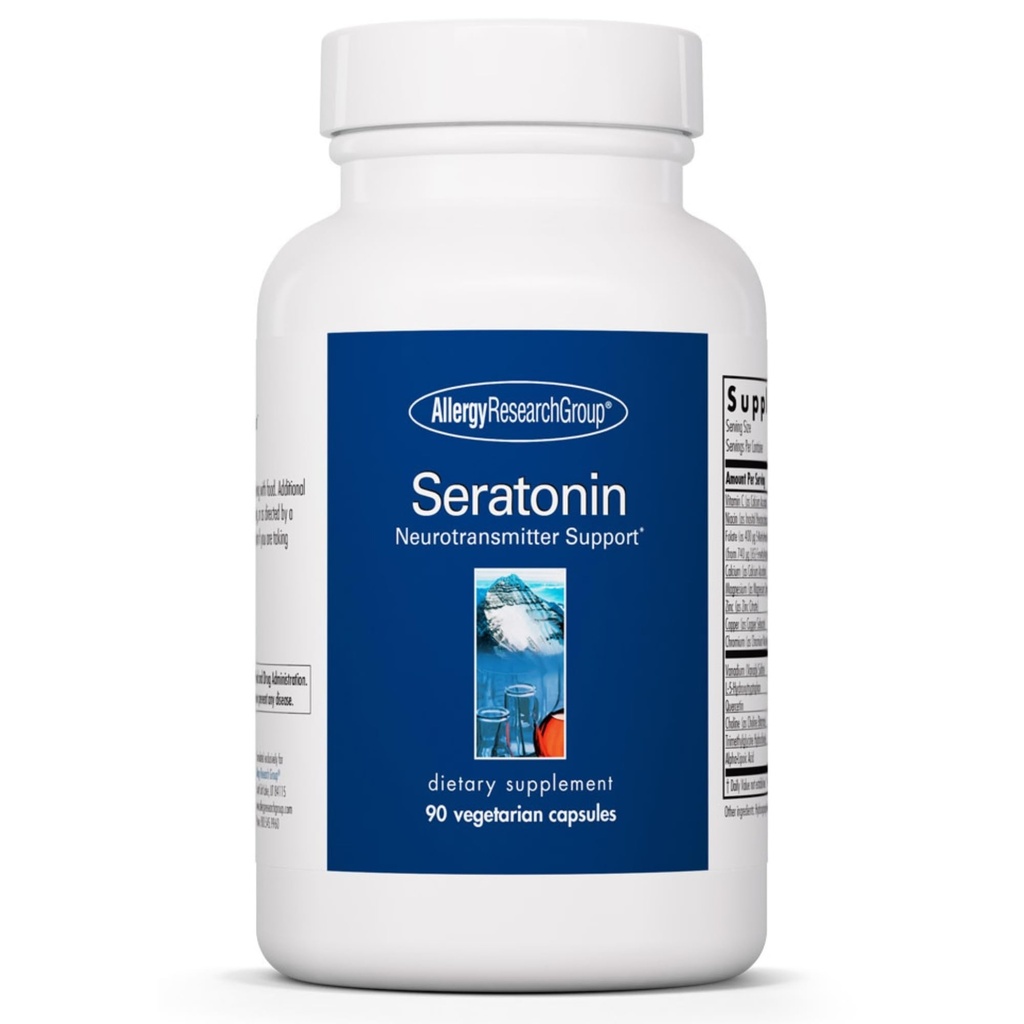 Allergy Research Group Seratonin Supplement - Serotonin Booster, Stress and Sleep Support, Serotonin Supplements for Men &amp; Women, Serotonin Pills - 90 Vegetarian Capsules
