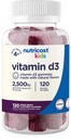 Nutricost Kids Vitamina D3 Gummies 2.500 UI (62.5mcg), 120 Gummies - Mixed Berry Flavored