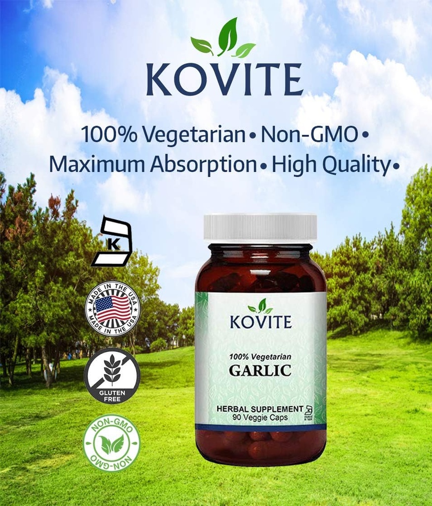 Ajo 500 mg 100% Vegetariano - 90 cápsulas vegetales