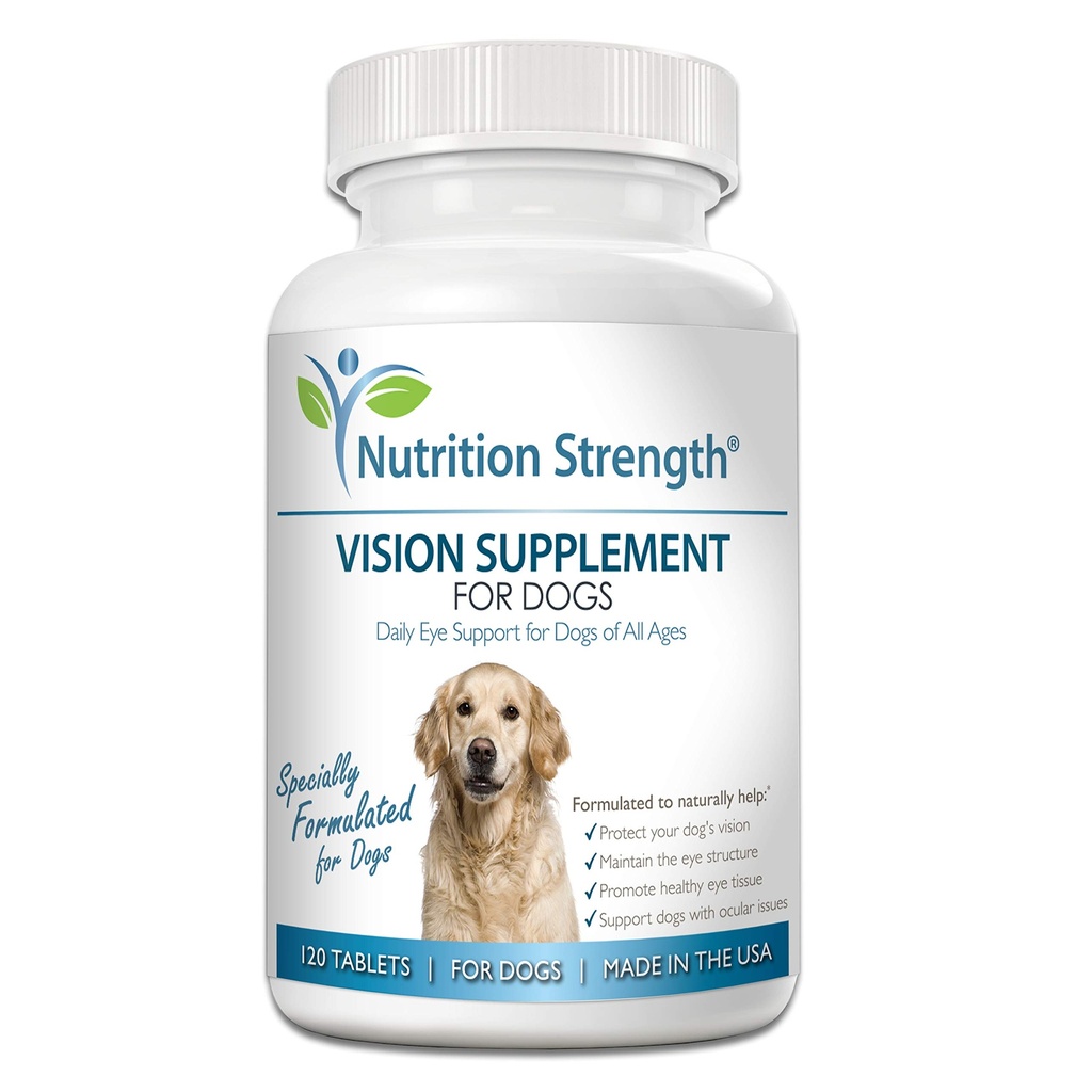 Cuidado de los ojos para perros Suplemento de visión diaria con Lutein, Zeaxanthin, Astaxanthin, CoQ10, Antioxidantes de mora, Vitamina C, Vitamina E Apoyo para los problemas de los ojos de los perros, 120 Tablas Chewable