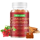 Ceylon Cinnamon Gummies, Ceylon Cinnamon 2400mg con Berberine, Turmeric, Apple Cider Vinegar, Bitter Melon, Chromium - 60 Condes