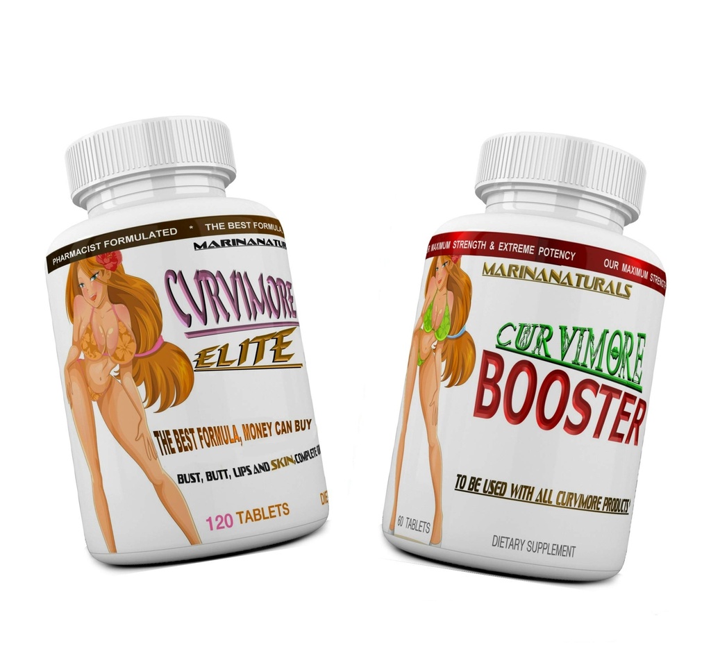 CURVIMORE Elite Full Starter KIT Advanced Breast Enlargement, Butt Enhancement, Bust Enhancement, Booty Enhancement, Lip Plumping & Skin Tightening Pills – Bigger Breasts, Hips & Glutes. 1-Mes