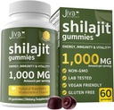Botánicos Jiva Shilajit puro de las Gummies Himalayas para Hombres &amp; Mujeres - Shilajit Gummies 1000mg para el envejecimiento saludable, sistema inmunológico &amp; soporte energético normal - libre de azúcar, Vegan, 60 Conde (Pack of 1)