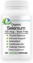SE-100 100 mcg (100 Conde) - Soportes sin levadura de selenio puro Inmuno, Cardiovascular y Salud Tiroidea