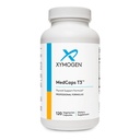 XYMOGEN MedCaps T3 - Fórmula de soporte para tiroides con vitaminas + hierbas - Selenio, zinc, vitamina E + C, Ashwagandha, extracto de Guggul y suplemento de yodo (120 cápsulas)