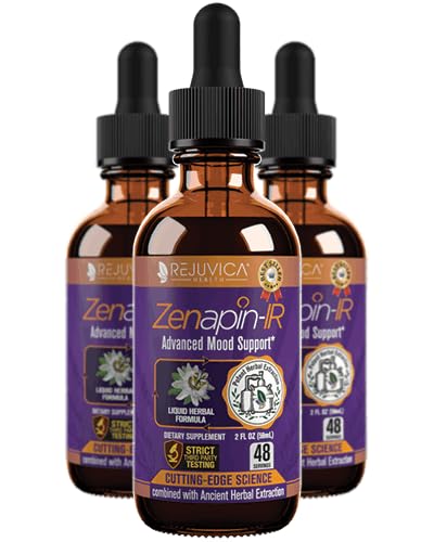 Rejuvica Health Zenapin IR - Advanced Mood Support Supplement - Kava Kava, Ashwagandha, Passionflower, Chamomile, B-Vitamins &amp; More