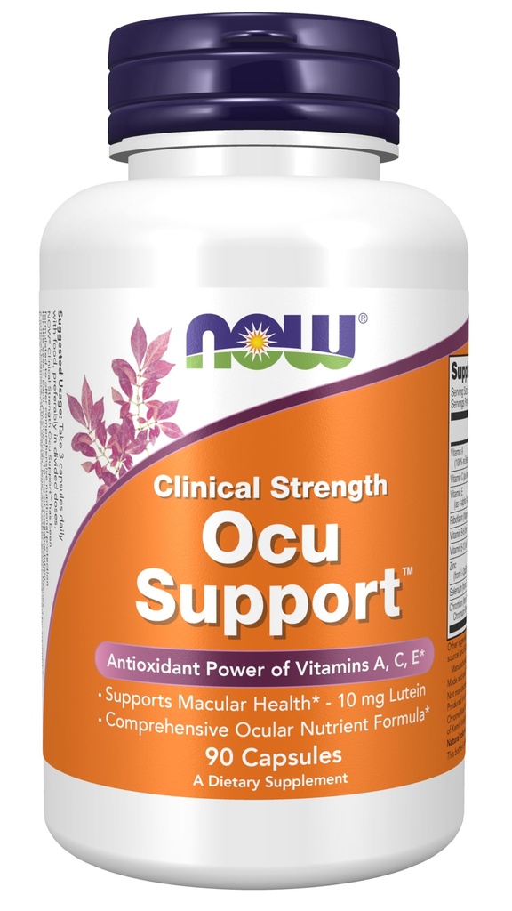 AHORA Suplementos, Ocu SupportTMcon FloraGLO® Lutein, más vitaminas A, C y E, 90 cápsulas Veg