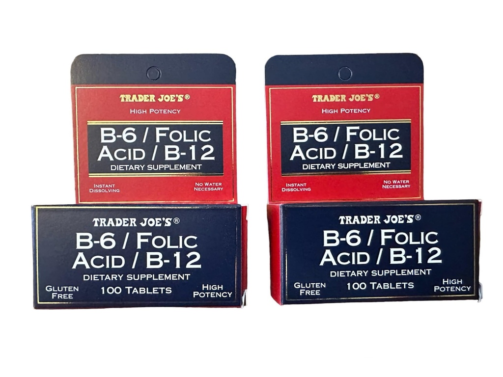 Trader Joe's B-6 / ácido fólico / B-12 Suplemento dietético (200 Tabletas - 2 pack)