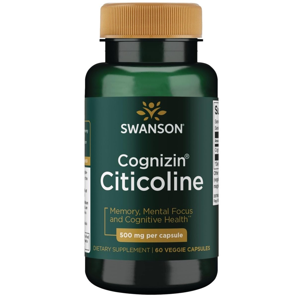 Swanson Ultra Cognizin Citicoline 1000 Milligrams 60 Veg Capsules