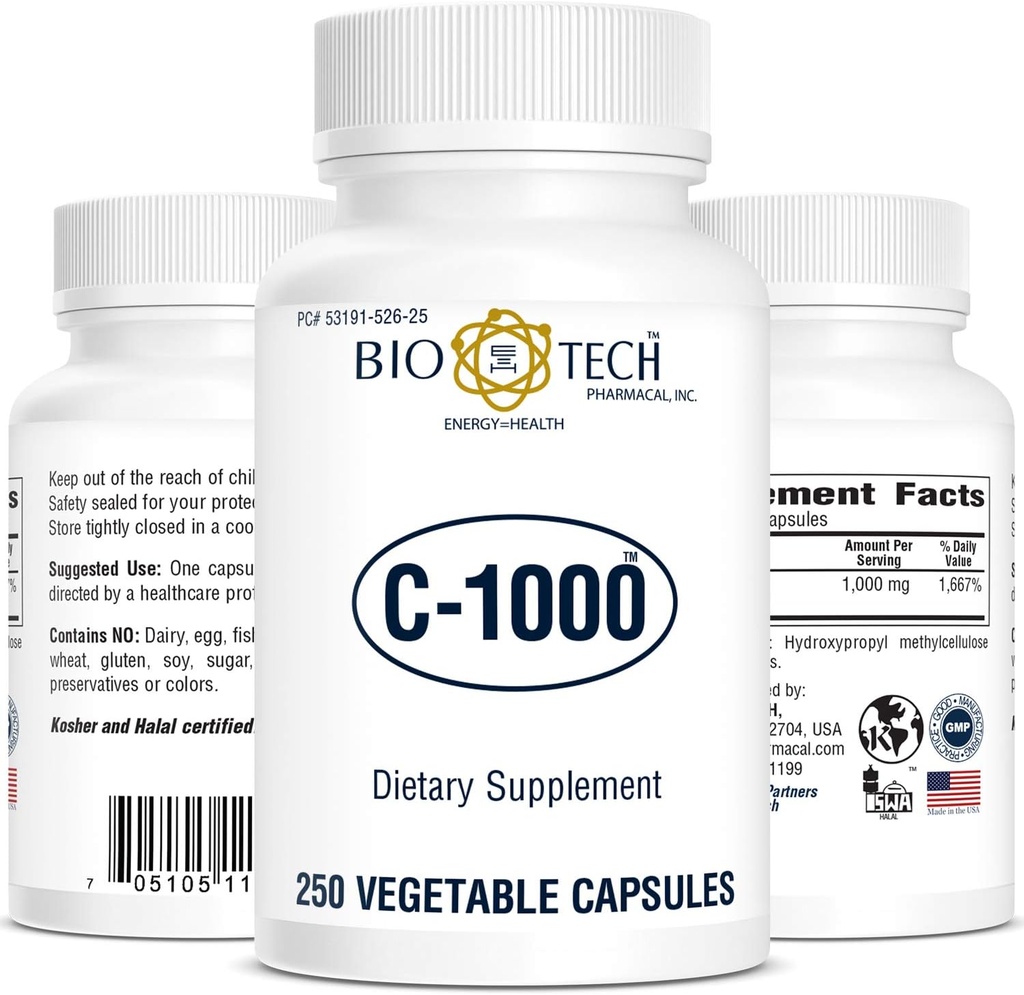 Bio-Tech - C-1000 250 cápsulas de verduras