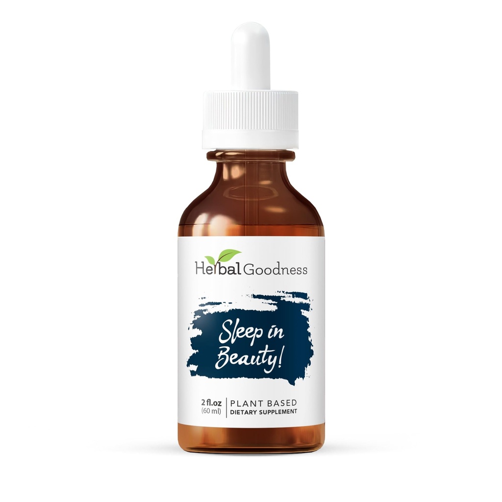 Dormir en Belleza - Orgánica Valerian Root Liquid Drops 2 Fl. oz, Lemon Balm, Natural Sleep Support for Adults, Rest &amp; Relax Aid, Non-GMO, Vegan, Sin gluten, USDA Organic, No Melatonin