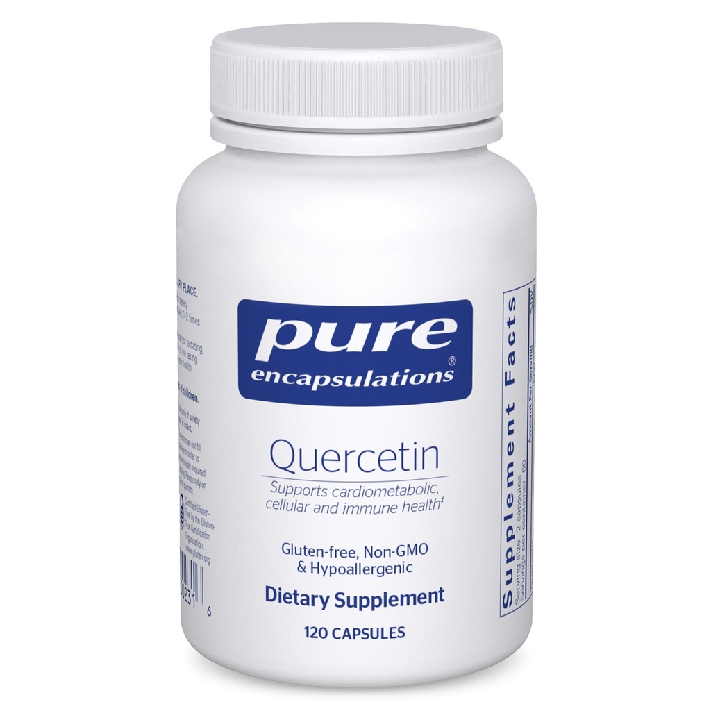 Pure Encapsulations Quercetin - 500 mg - Immune Support, Cellular Health & Heart Health - Antioxidant Supplement - Gluten Free " Non-GMO - 120 Capsules