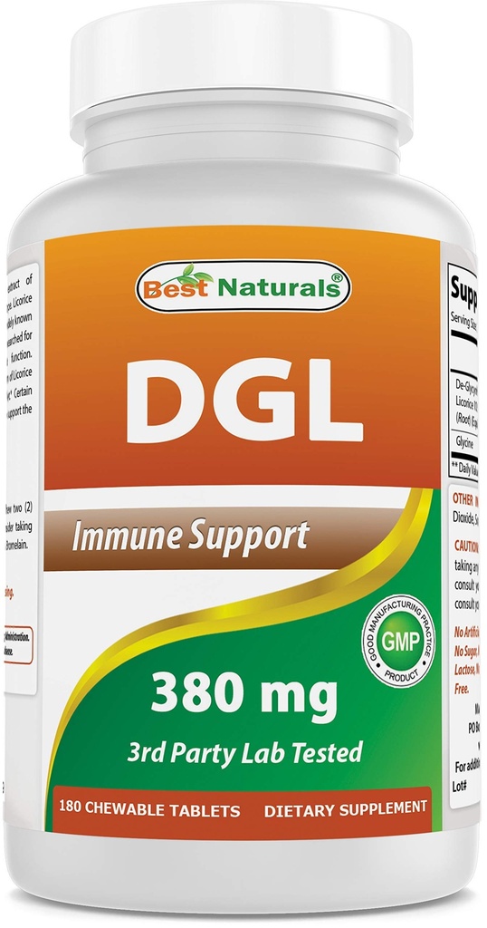 Mejores Naturales DGL Chewable 380 mg 180 Tabletas