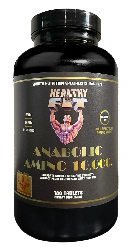 saludable 'N Fit Amino 10,000 - Amino Acid 180 Tabletas - Hidrolyzed Egg & Whey Source - Absorbing rápido