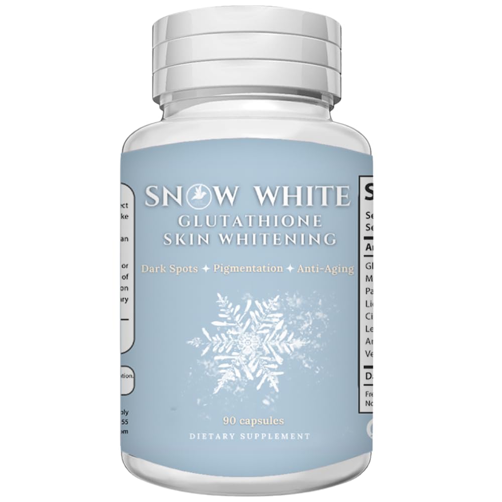 Glutathione Whitening Pills - Recover Your Youth, Get Rid of Dark Spots, Acne Scars & Hyperpigmentation - Natural Skin Whitening Pills – Non-GMO –90 Skin Lightening Capsules