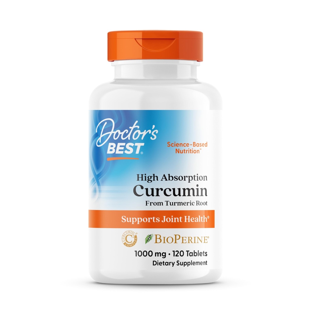 Mejor Curcumina del Doctor De Turmeric Root con Complejo C3 &amp; BioPerine, Adecuar las Juntas Ayudando a Neutralizar Radicales Libres, No GMO, Gratuito de Goma, Soja, Soporte Conjunto, 1000 mg, 120 Tabletas